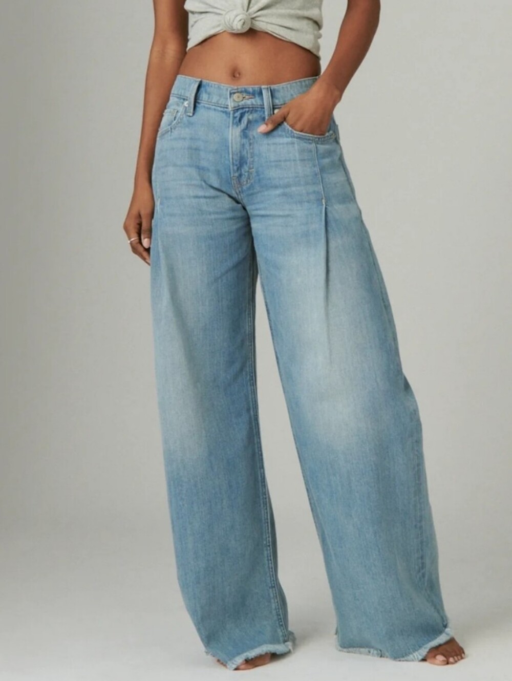 Lucky Brand Light Wash Palazzo Jeans